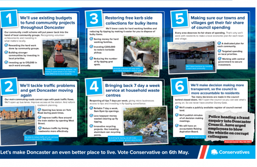Doncaster Conservative election pledges
